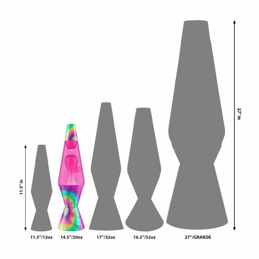14.5″ LAVA Lamp – Tie Dye Pink Spiral - US 3072