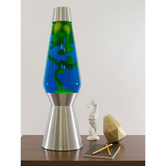 27″ LAVA Lamp Grande – Yellow/Blue/Silver - US 6497
