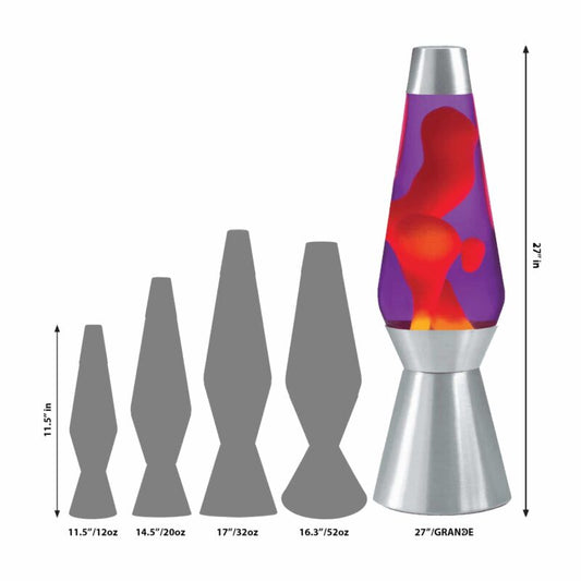 27″ LAVA Lamp Grande – Yellow/Purple/Silver - US 8393