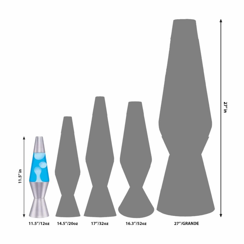 11.5″ LAVA Lamp – White/Blue/Silver - US 5206