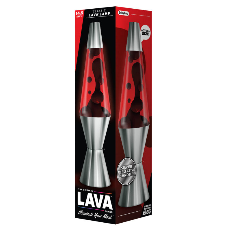 14.5″ Lava Lamp Chrome Plated Crimson - US 9574