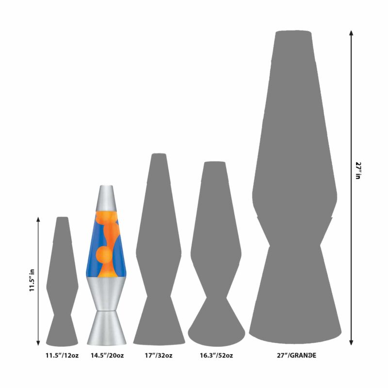 14.5” LAVA Lamp – Orange/Blue/Silver - US 4997