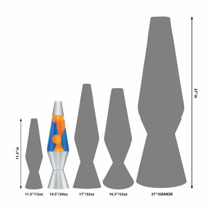 14.5” LAVA Lamp – Orange/Blue/Silver - US 4997
