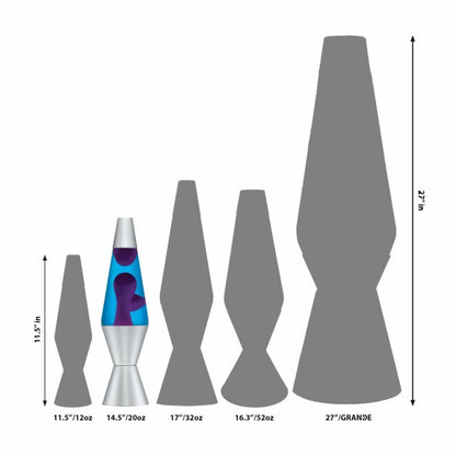 14.5″ LAVA Lamp – Purple/Blue/Silver - US 9568