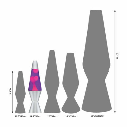 14.5” LAVA Lamp – Pink/Purple/Silver - US 9271
