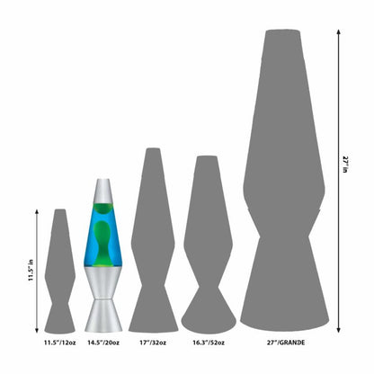 14.5” LAVA Lamp – Yellow/Blue/Silver - US 2570