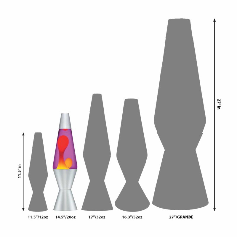 14.5” LAVA Lamp – Yellow/Purple/Silver - US 8298