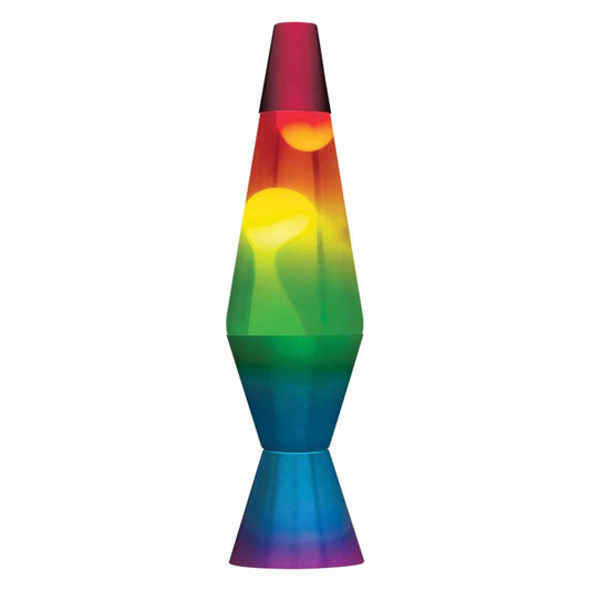 14.5” LAVA Lamp Rainbow – White/Clear/Tricolor - US 7962