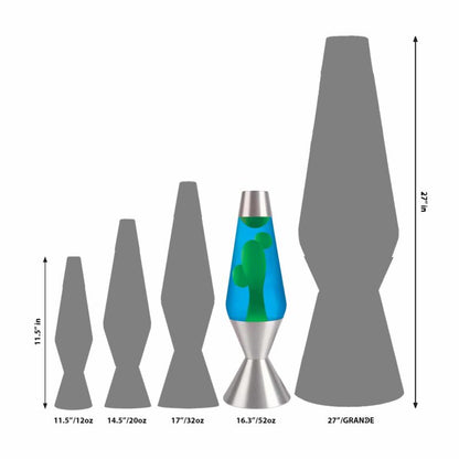 16.3″ LAVA Lamp – Yellow/Blue/Silver - US 3478