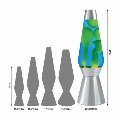 27″ LAVA Lamp Grande – Yellow/Blue/Silver - US 6497